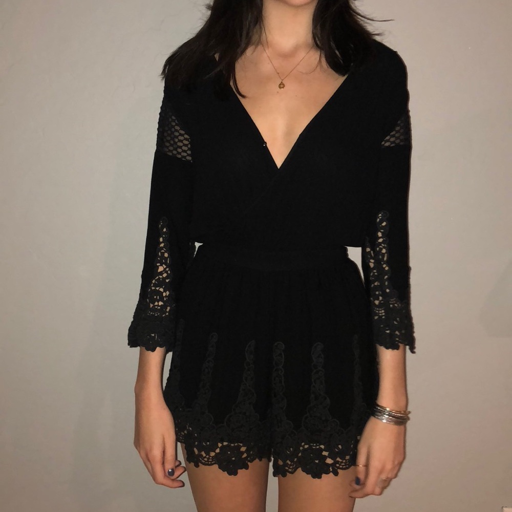 Black romper from Revolve